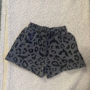 Leopard Print Gray Women's Shorts